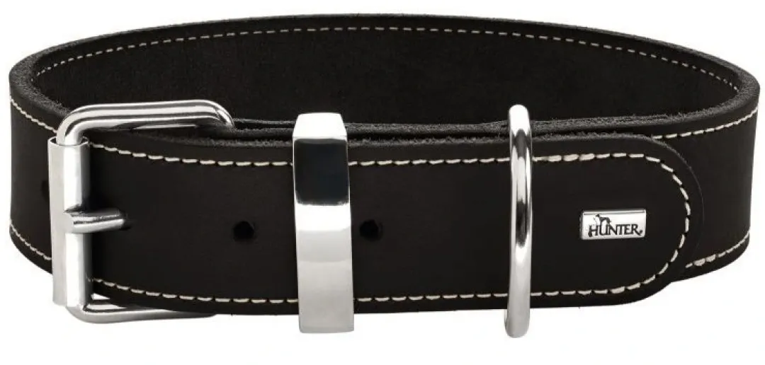 Hunter Aalborg 55 Special Sort hundehalsbånd - 40-48 cm