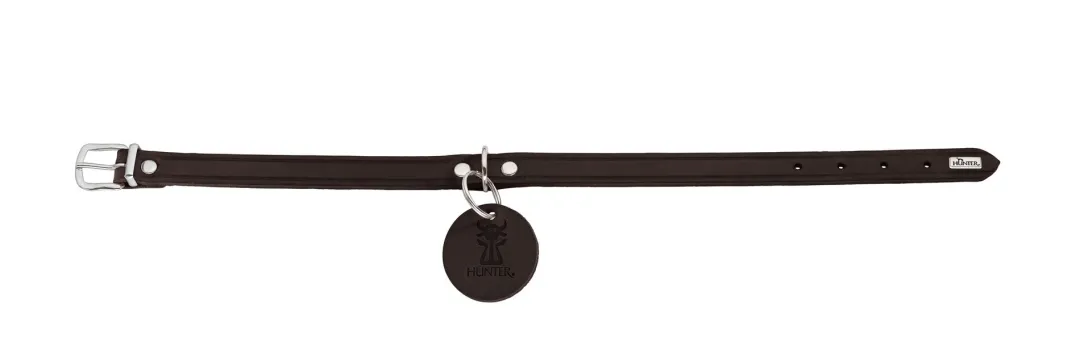 Hunter Aalborg Sport Mørkebrun 37 hundehalsbånd - 28-33 cm