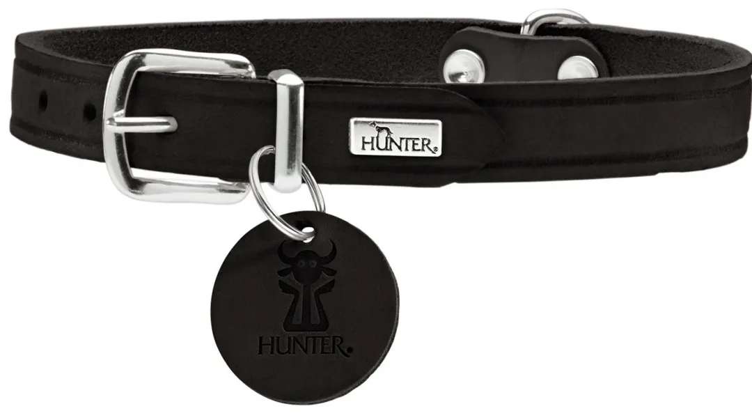 Hunter Aalborg Sport Sort 47 hundehalsbånd - 37-43 cm