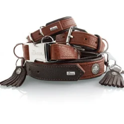 Hunter Cody 45 Mørkebrun Cognac hundehalsbånd - 33-39 cm