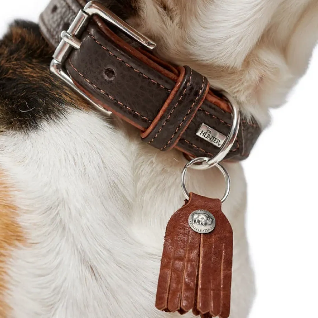 Hunter Cody 55 Mørkebrun Cognac hundehalsbånd - 42-48 cm