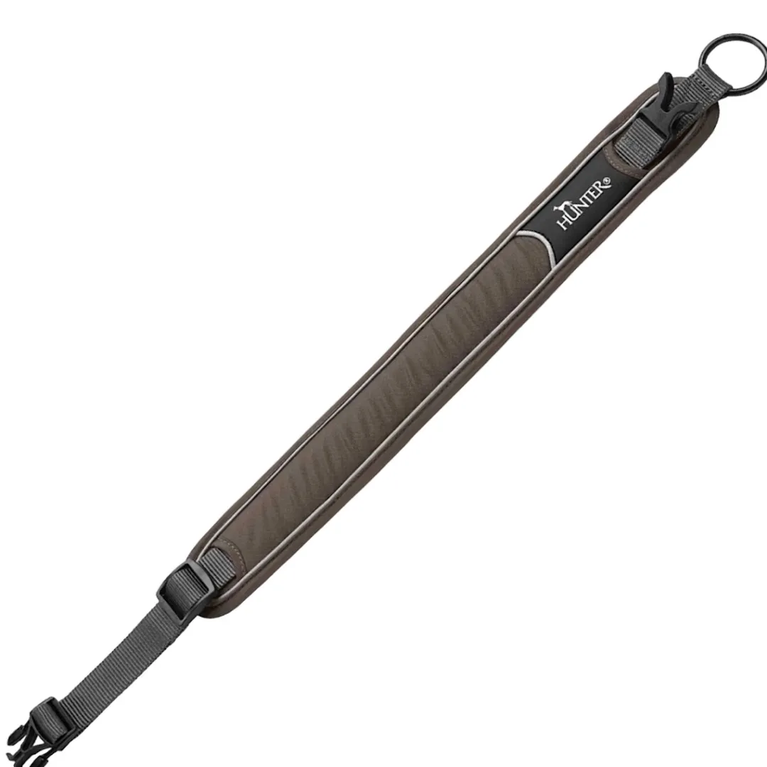Hunter Divo Hundehalsbånd S 25-35 Brun/Grå - justerbart hundehalsbånd (25-35 cm, B 4 cm)