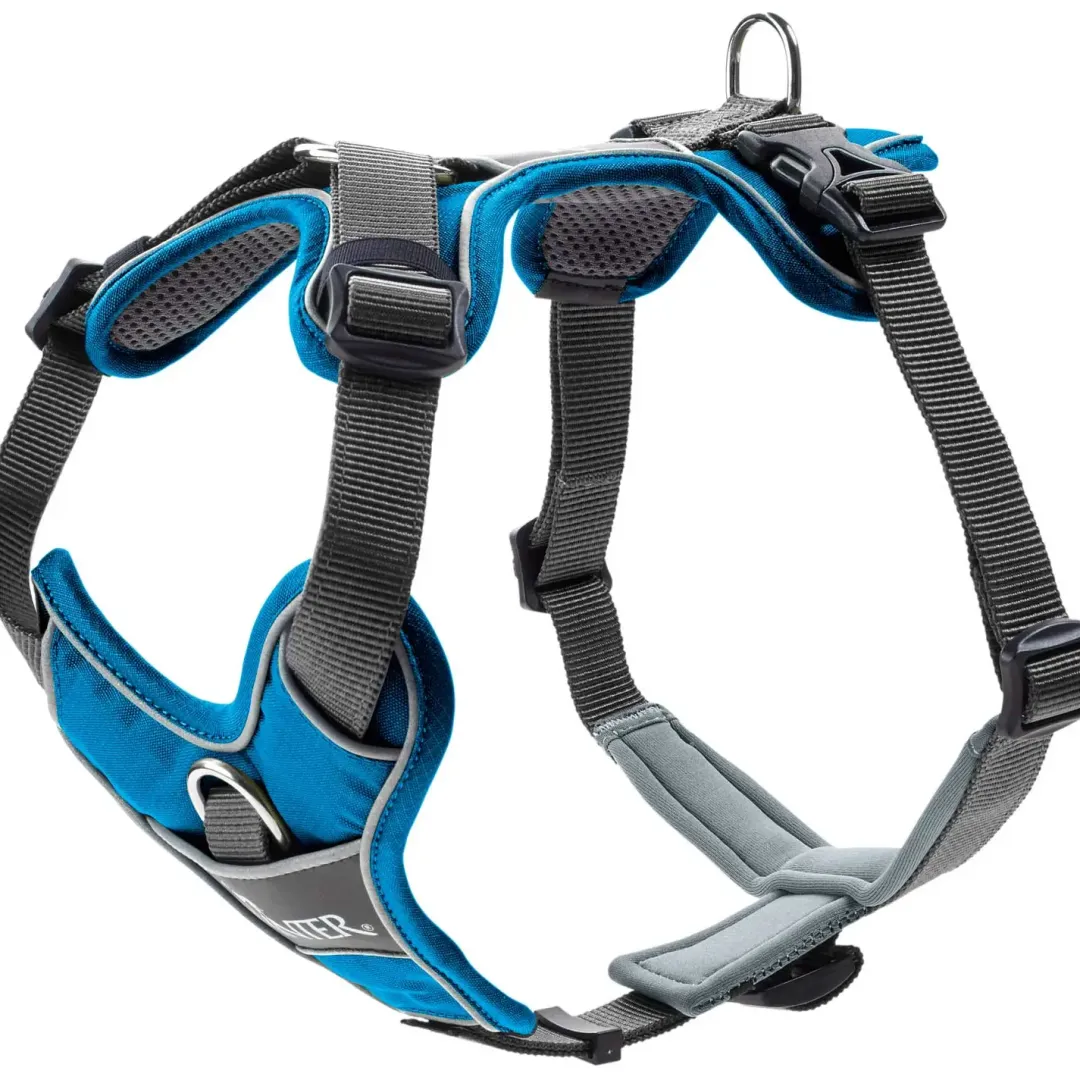 Hunter Divo hundesele L-XL lyseblå/grå just mave 79-107 cm - Sikker pasform og høj komfort
