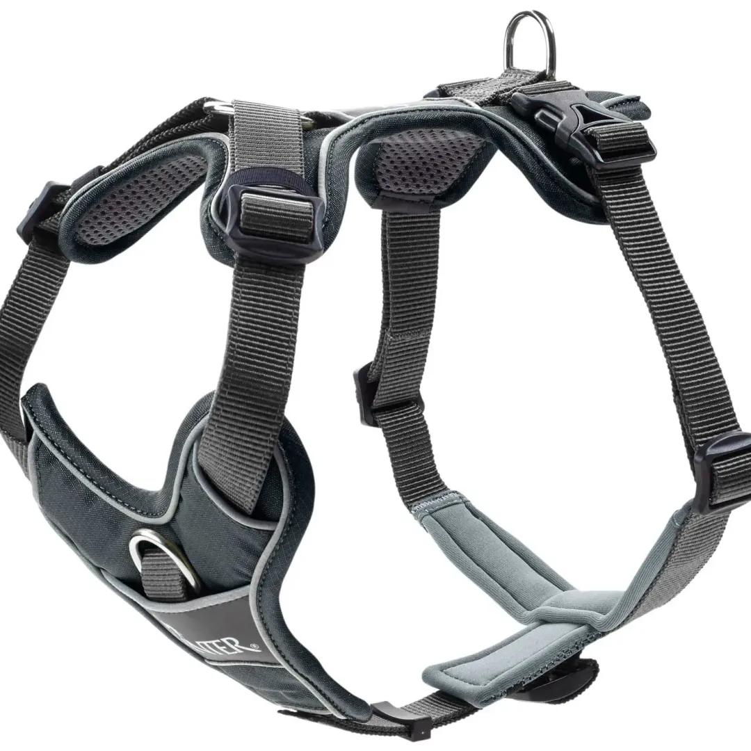 Hunter Divo hundesele M grå/grå just mave 56-73 cm - Stabil kontrol og komfort