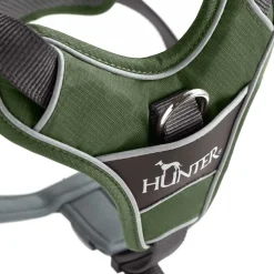 Hunter Divo hundesele M grøn/grå just mave 56-73 cm - Stabil kontrol og komfort