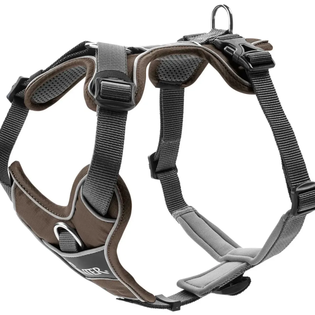 Hunter Divo hundesele S brun/grå just mave 45-56 cm - Samlet komfort og kontrol