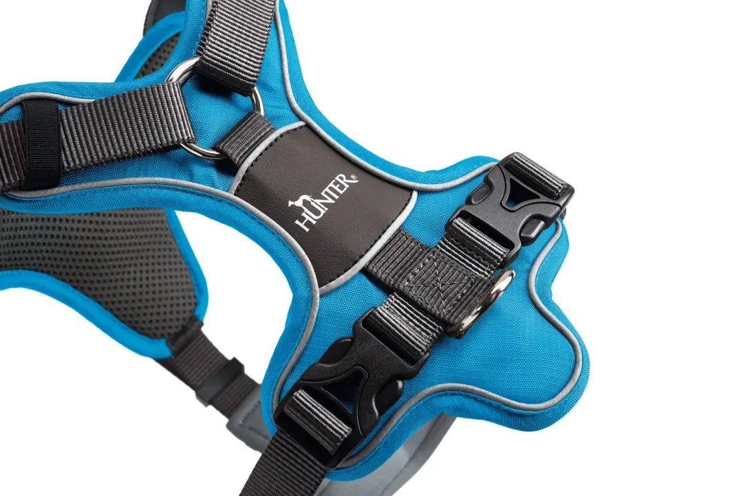 Hunter Divo hundesele S lyseblå/grå just mave 45-56 cm - Let kontrol og høj komfort