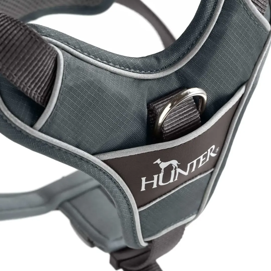 Hunter Divo hundesele S-M grå/grå just mave 52-68 cm - Stabil kontrol og komfort