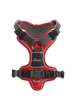 Hunter Divo hundesele S rød/grå just mave 45-56 cm - Smidig pasform og stabil kontrol
