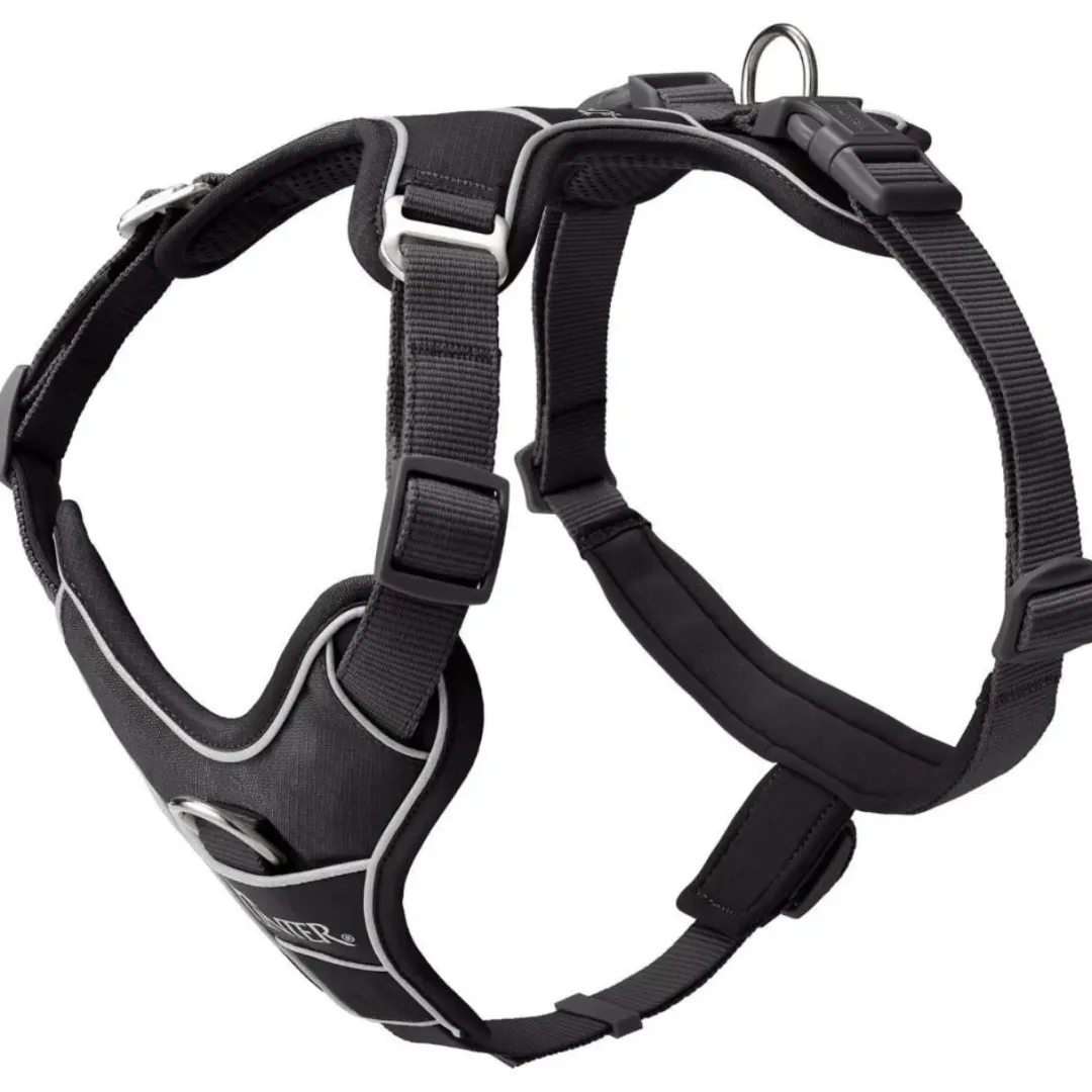 Hunter Divo Up hundesele L sort just mave 72-100 cm - Robust støtte og tryg kontrol