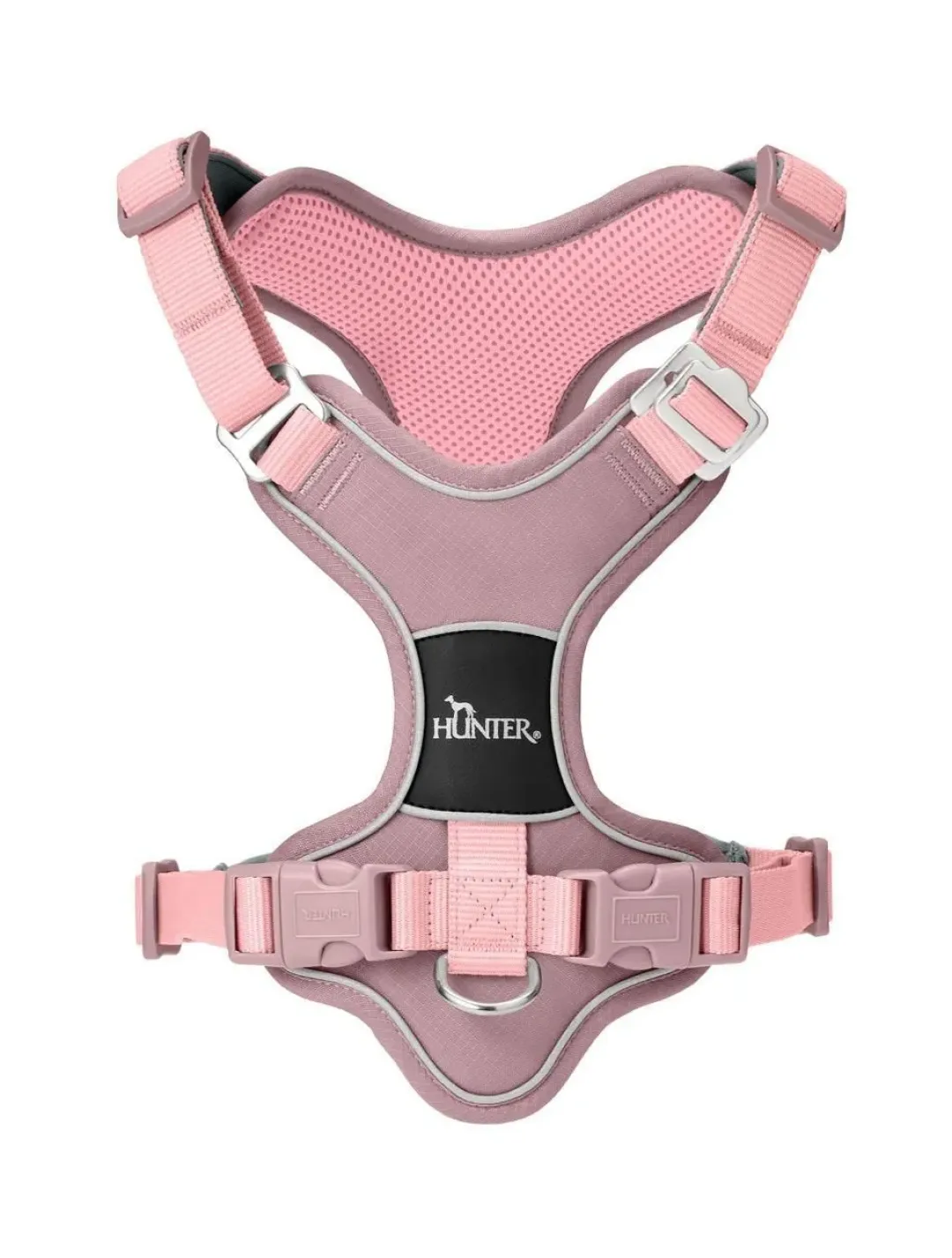 Hunter Divo Up hundesele S lyserød just mave 45-56 cm - Rolig påtagning og stabil komfort