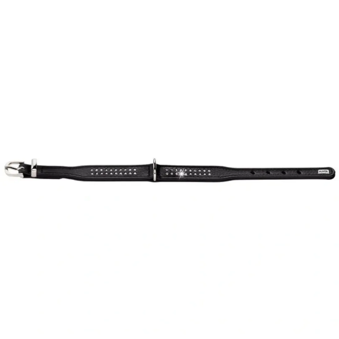 Hunter Halsbånd Diamond Petit 27 Sort - 20-24 cm