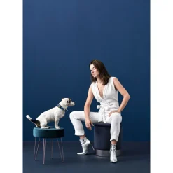 Hunter hunde halsbånd Hilo Blå XL - justerbart hundehalsbånd (45-70 cm, B 3,8 cm)