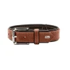 Hunter Hundehalsbånd læder Canada Elg Str.35 Cognac/Sort - 24-30 cm