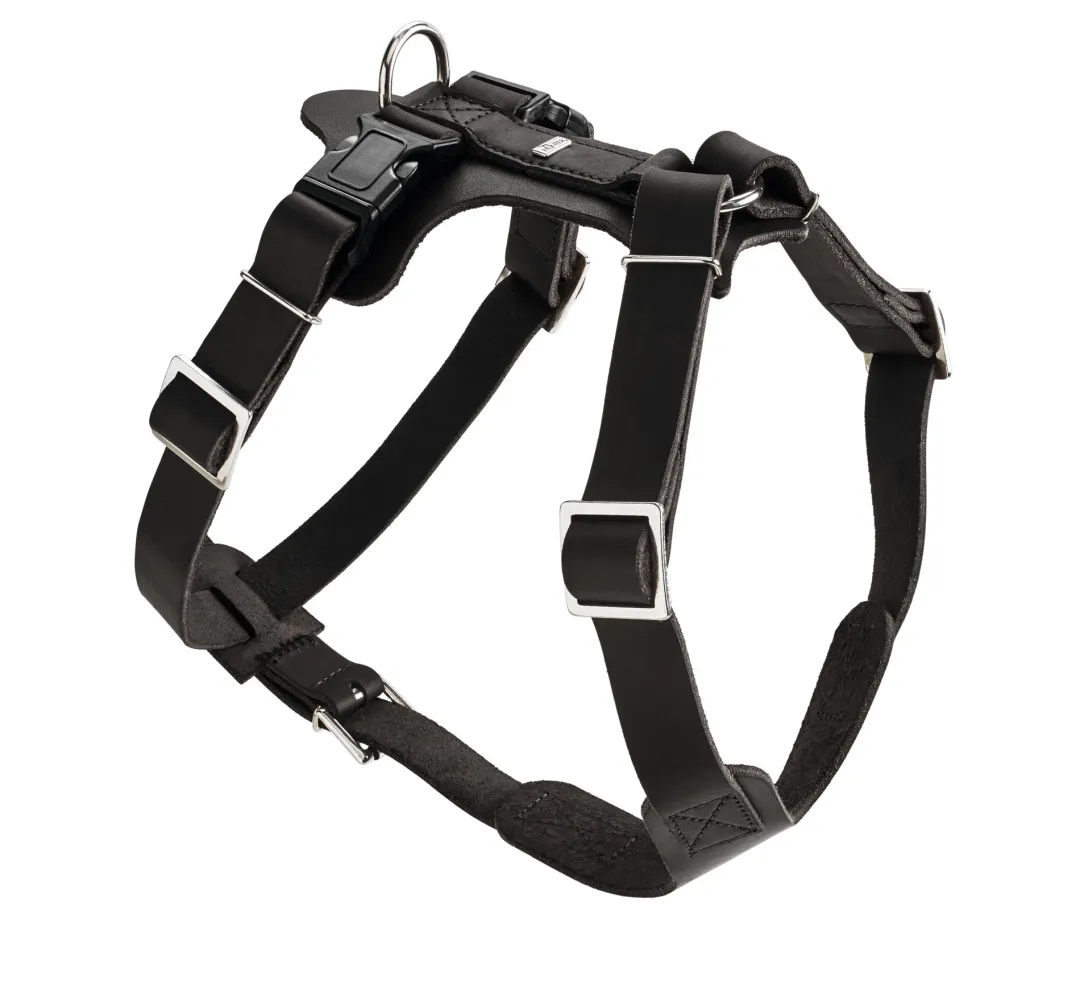 Hunter Hundesele Aalborg Sort M-L/2 - 62-90 cm bryst/hals