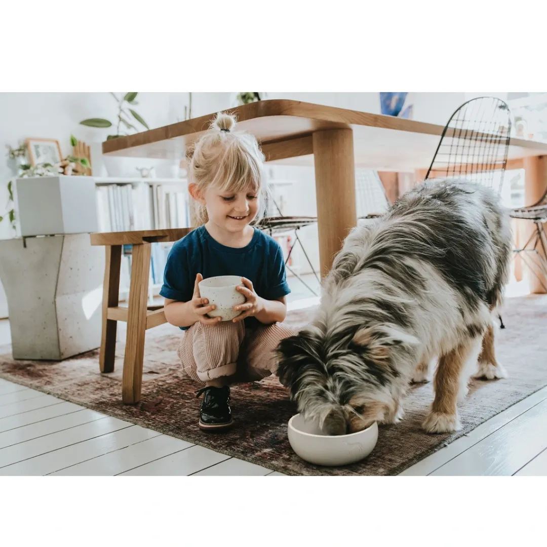 Hunter keramik Lund hunde skål 900 ml Beige
