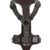 Hunter Mixed Aalborg læder hundesele S mørkebrun/grå hals 50-66 cm - komfort og støtte