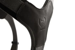 Hunter Mixed Aalborg læder hundesele XS-S sort/grå hals 40-50 cm - komfort og stabil pasform