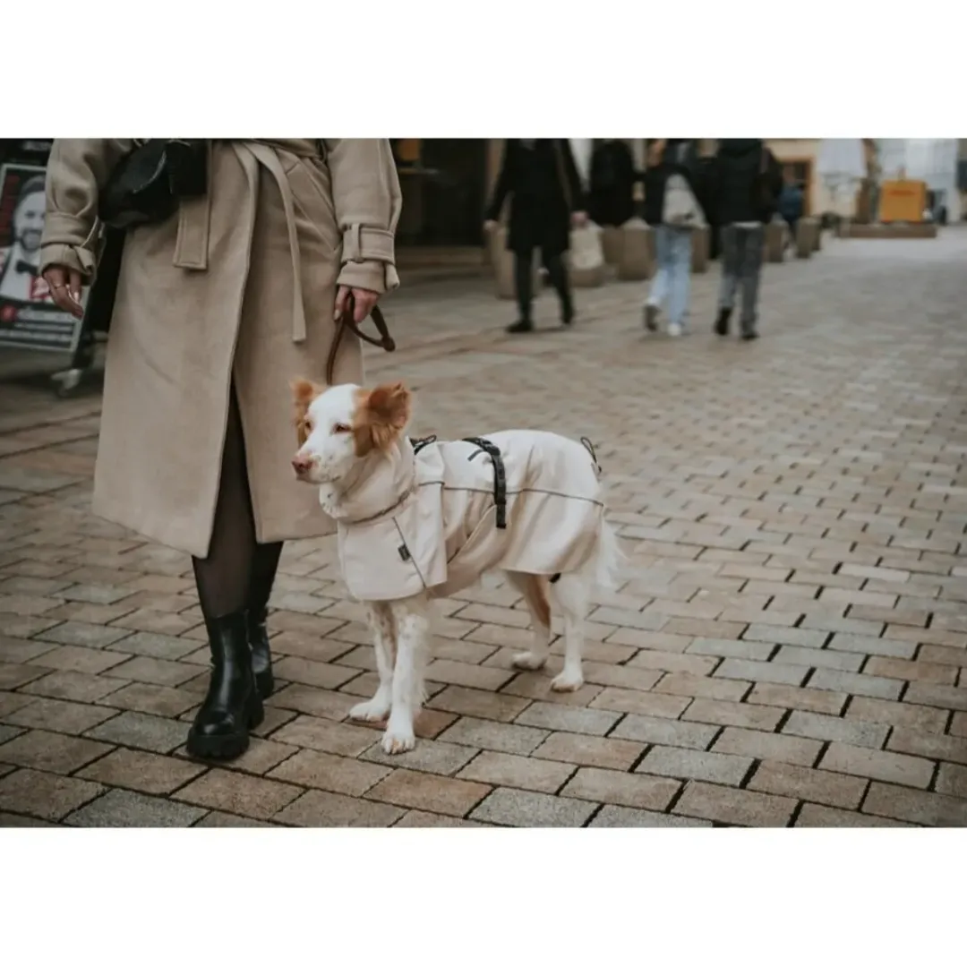 Hunter Nordby hundefrakke str 32,5 creme