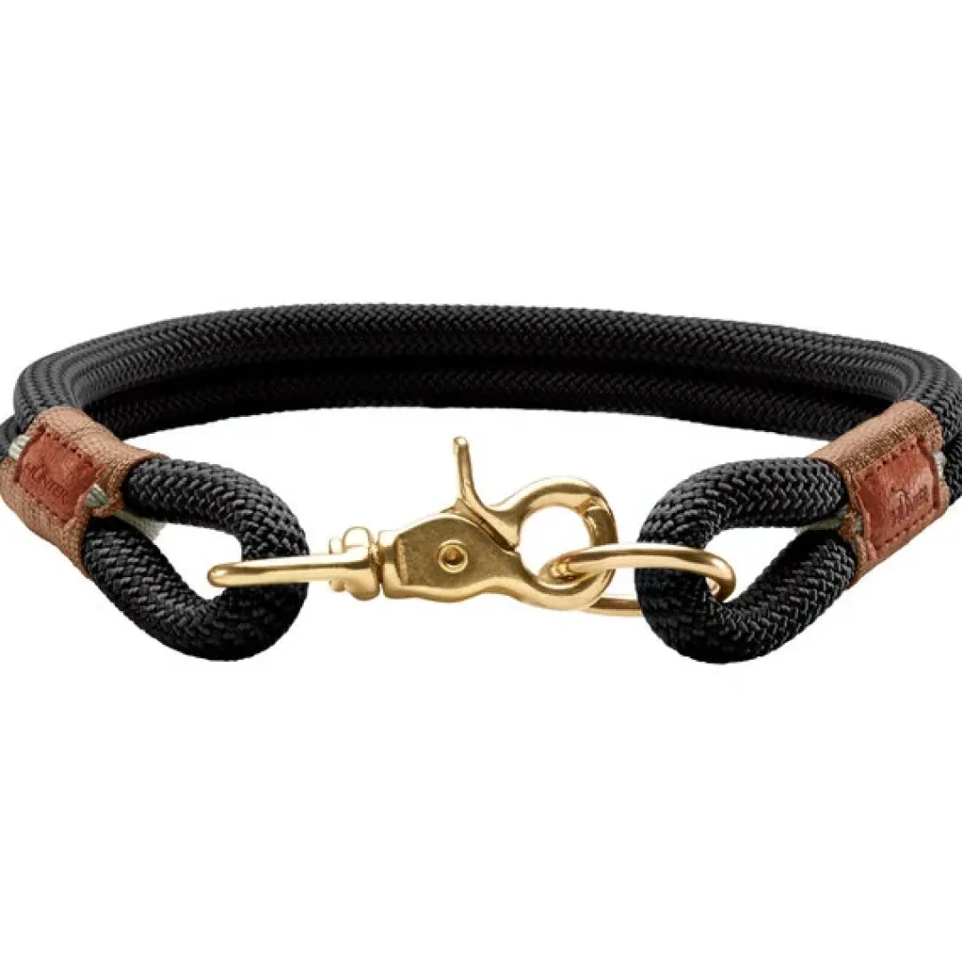 Hunter Oss Halsbånd 50 Sort - stilrent hundehalsbånd
