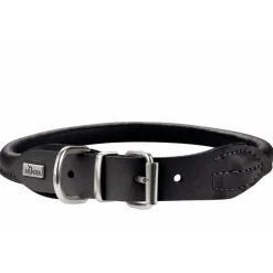 Hunter rundsyet elghalsbånd 50 sort - justering 41-46 cm skånsom komfort til store hunde