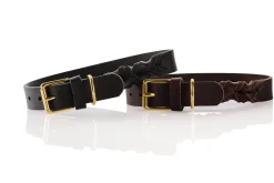 Hunter Sansibar Solid 55 Hundehalsbånd i læder - 43-49 cm