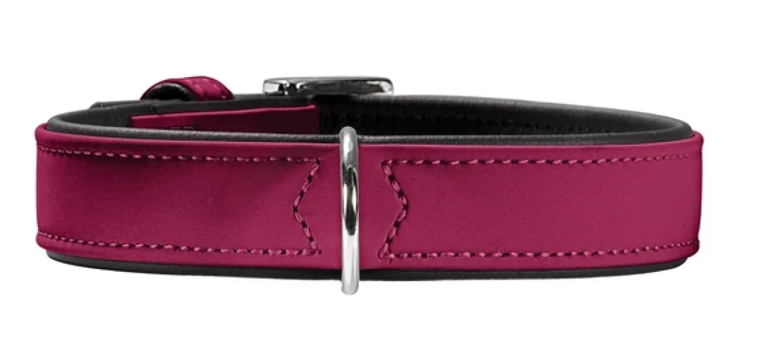 Hunter Softie hundehalsbånd 45 cm hindbær - 32-40 cm indstilling