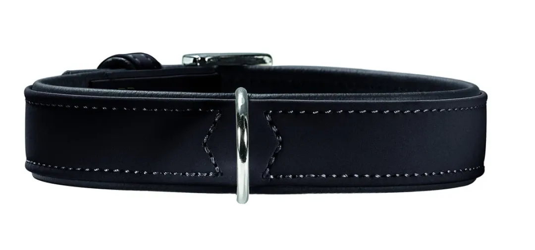 Hunter Softie hundehalsbånd 30 cm sort - 18-24 cm indstilling