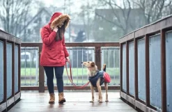 Hunter Uppsala COZY Hundefrakke Rød-Sort 30 cm