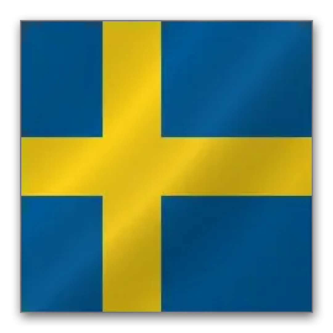 Julius K9 hundeskilt Svensk flag stor