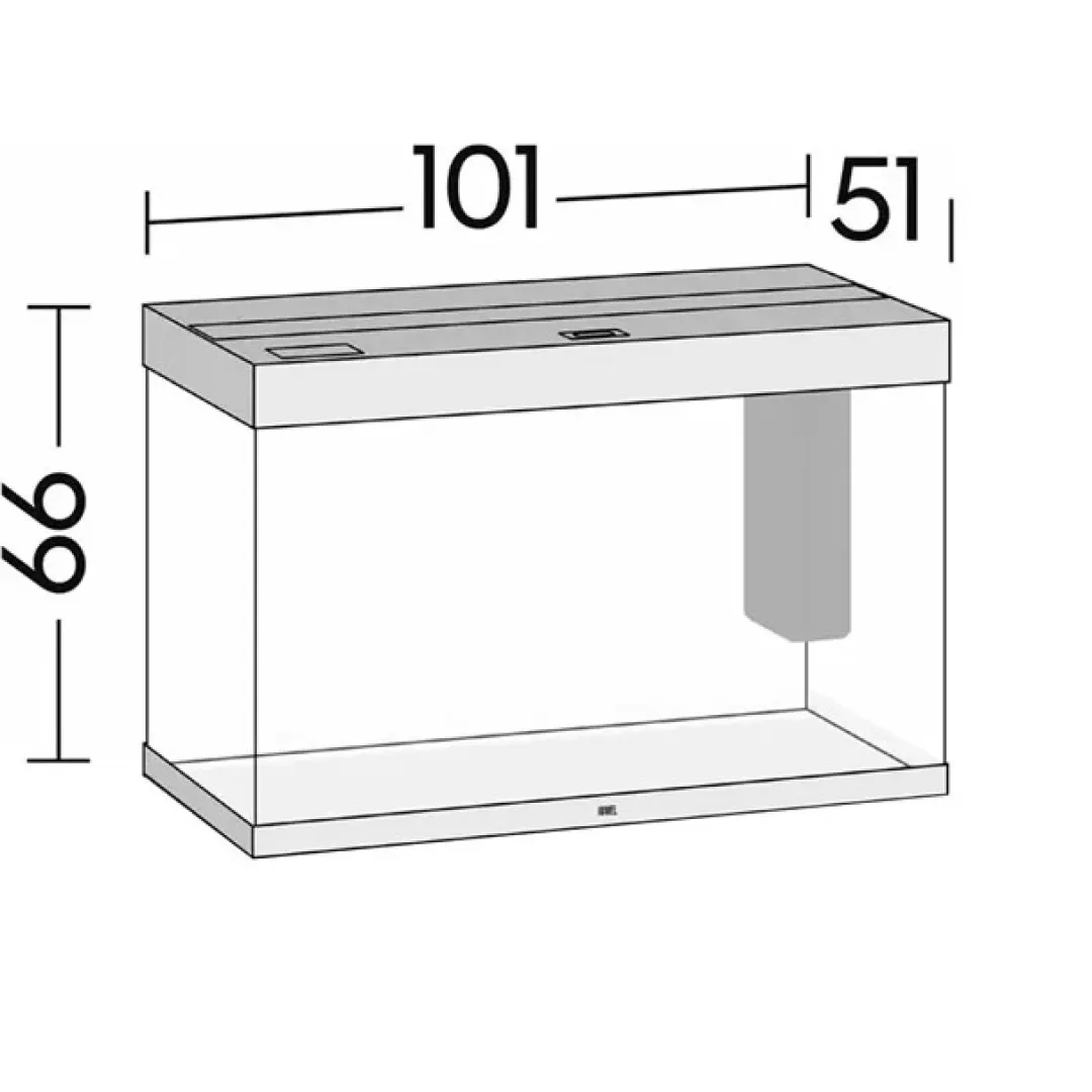Juwel Akvarium Led Rio 290 Liter Grå