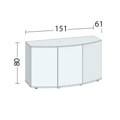 Juwel Akvarium Juwel Akv. Bord/skab Sbx 450 151x61x80 cm Vision 450 Liter Hvid