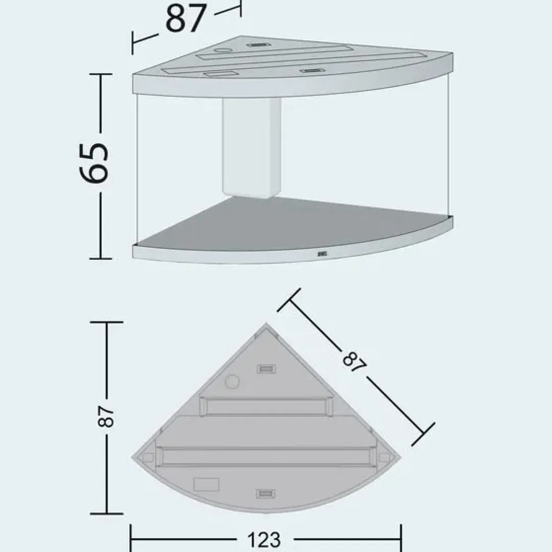 Juwel Akvarium Juwel Trigon 350 Sort Akvarium