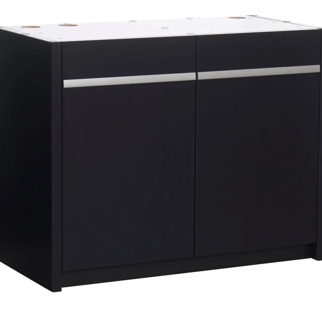 Akvastabil Kabinet 360 L 130x50x79 cm til MOVE i Sort