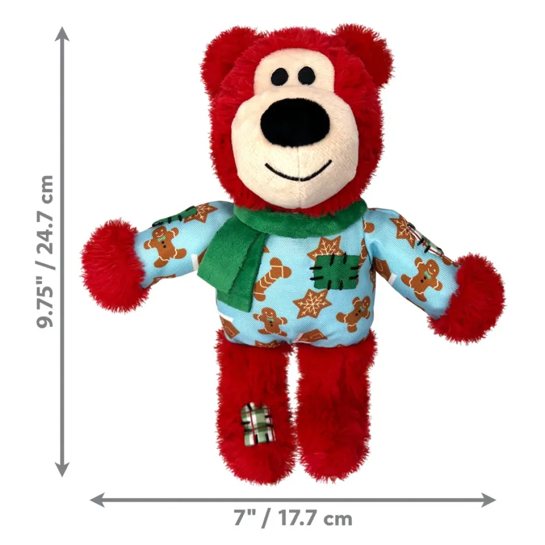 Kong Holiday Wild Knots Bear Mix M/L - jule hundelegetøj