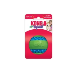 Kong Hundelegetøj Squeezz Goomz Ball Grøn M 6 cm - pivebold med struktur