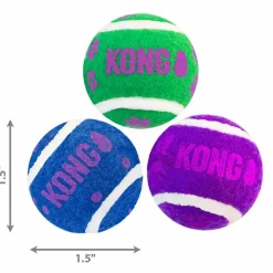 Kong Kattelegetøj Active Tennisbolde med klokker Ø4 cm