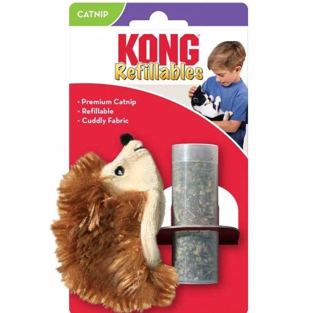Kong Kattelegetøj Refillable Hedgehog 6,5x10x2,5 cm
