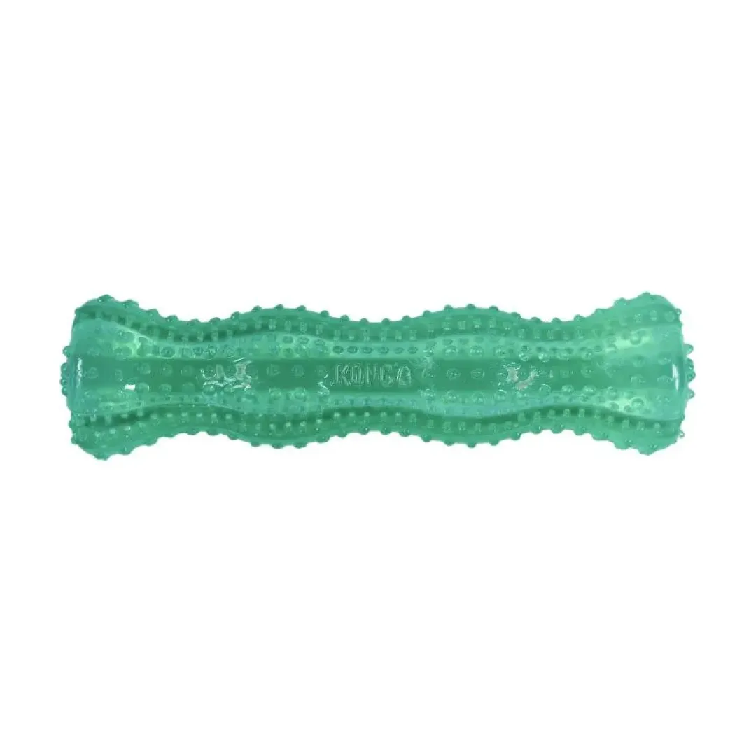 Kong Squeezz Dental Stick Grøn M 19 cm - pivelegetøj med tandpleje
