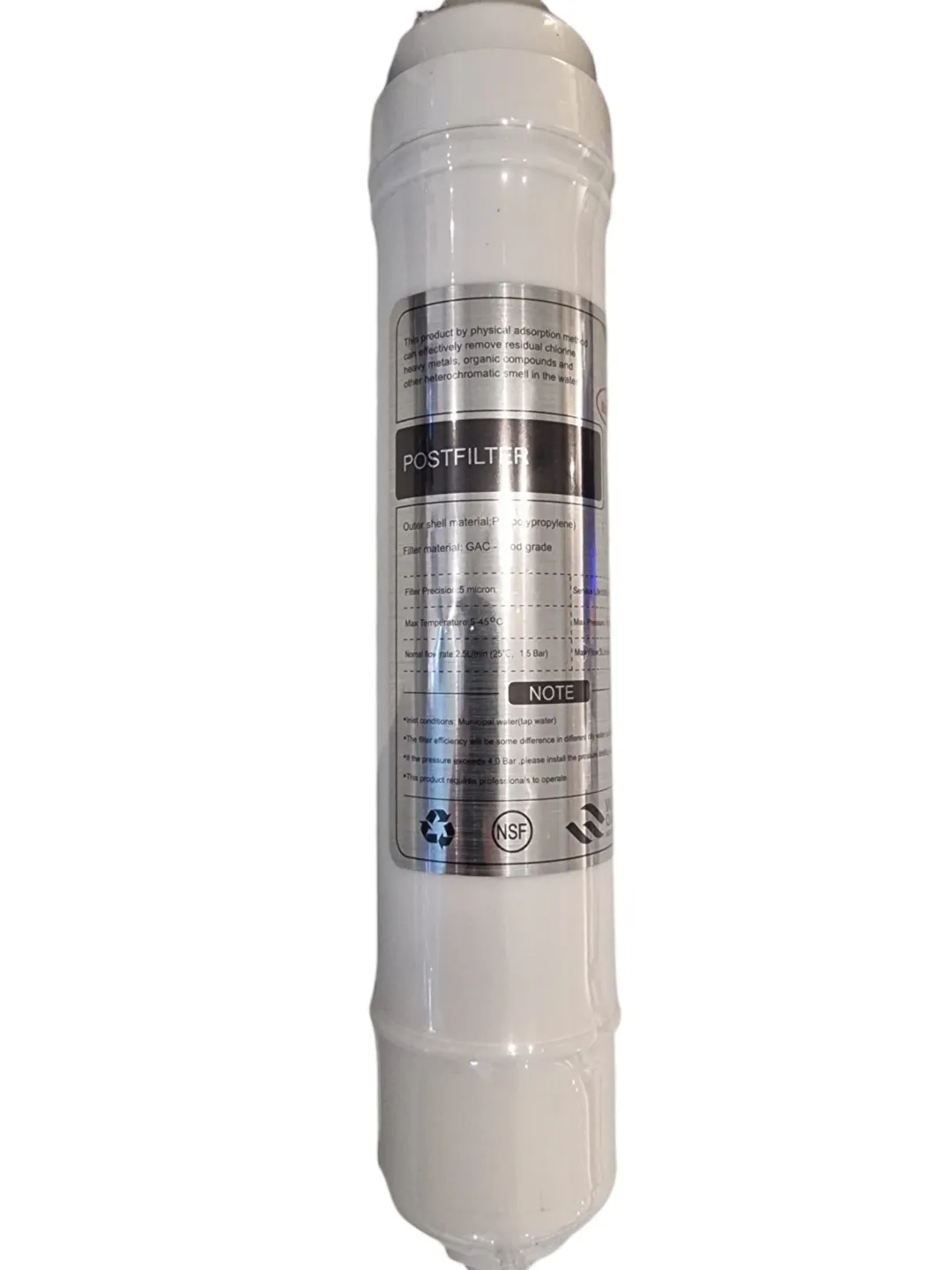 Omvendt Osmose Anlæg & Osmosevand Krausen Inline 2 tomme GAC filter (kulfilter)