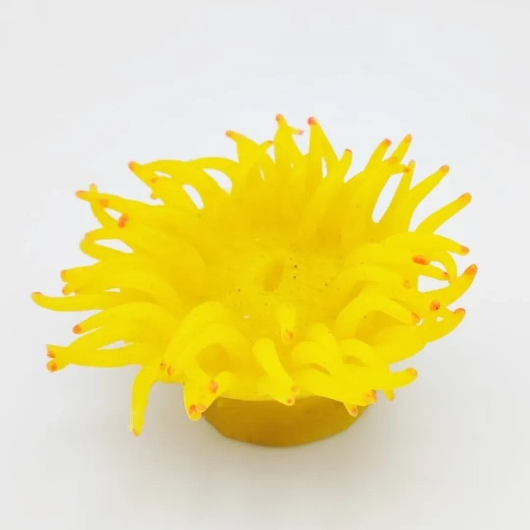 Blau - Aquaristic Kunstig koral Heteractis crispa M (Yellow)