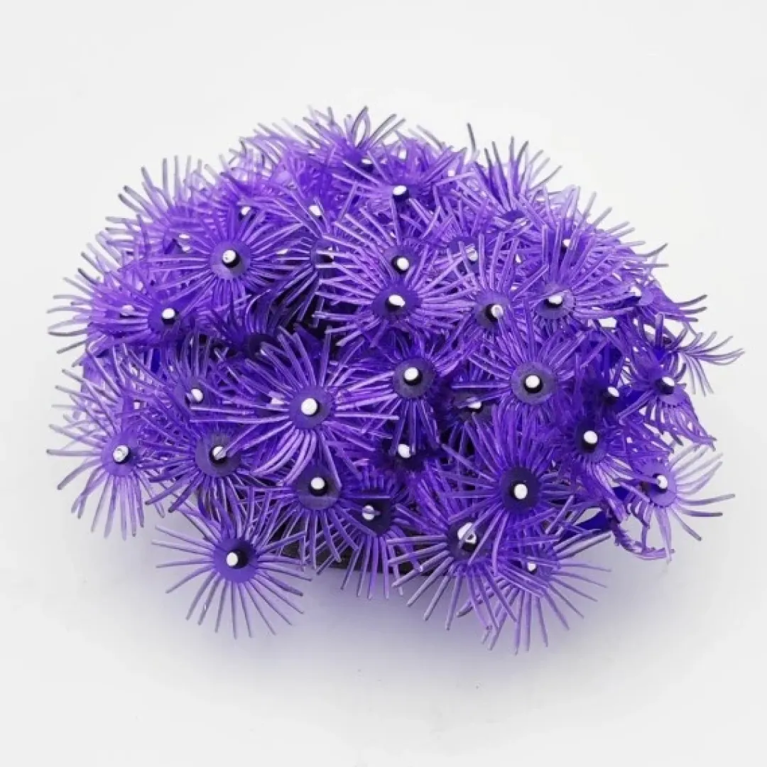 Blau - Aquaristic Kunstig koral Zoanthus (Purple) 8x6x5 cm