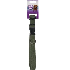 KW Hunde og Katteartikler KW GO Halsbånd med Snaplås Grøn 2.5 x 45-65 cm - stilrent hundehalsbånd