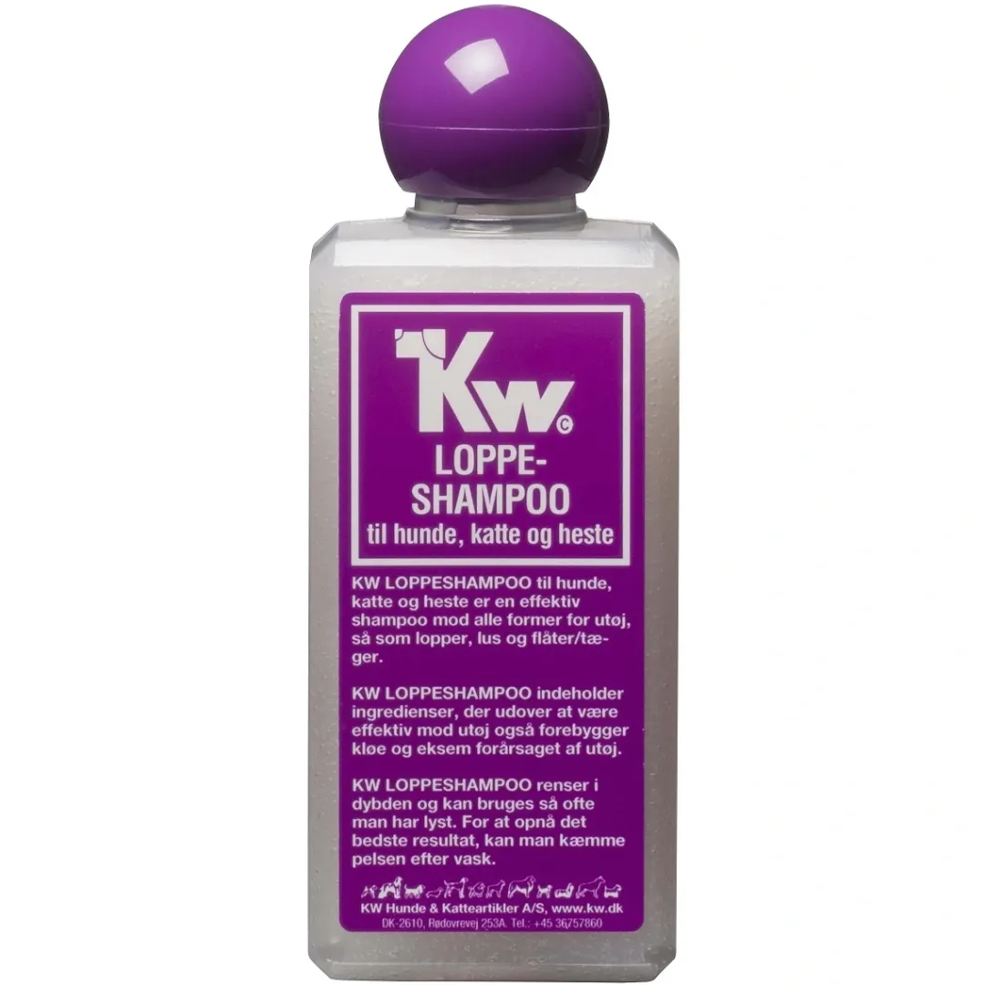 KW Hunde og Katteartikler KW loppeshampoo til hund og kat 200 ml