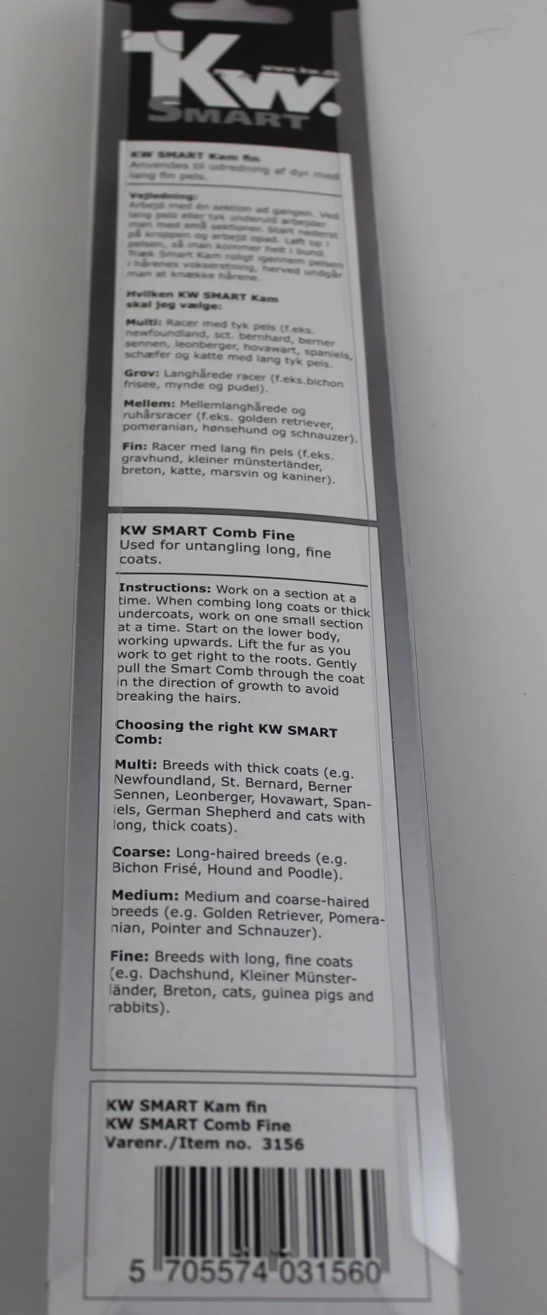 KW Hunde og Katteartikler KW Smart kam fin