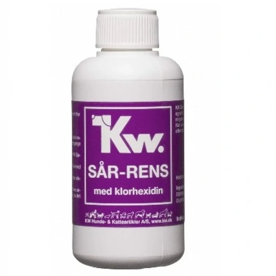KW Hunde og Katteartikler KW Sår rens med klorhexidin 100 ml