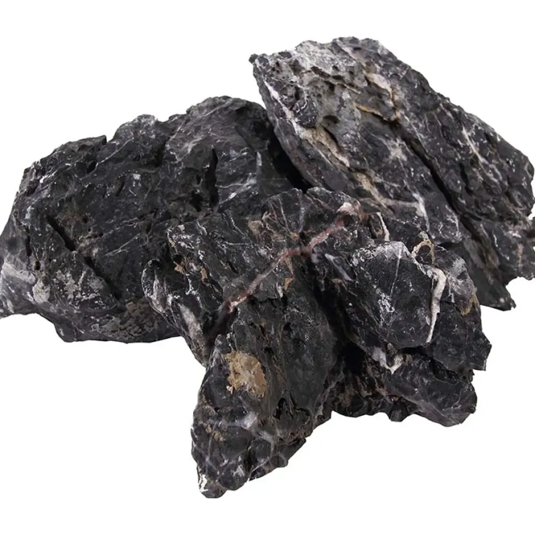 Dekoration til Akvarier og Terrarier Mini Landskab Premium Dark 1 kg - Aquascaping sten i mørk nuance