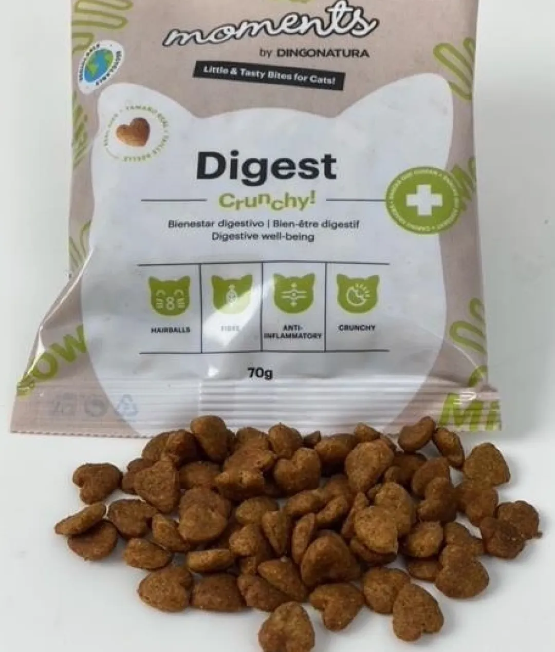 Natura Diet Super premium Hunde & kattefoder Moments Cat Digest snack 70 g