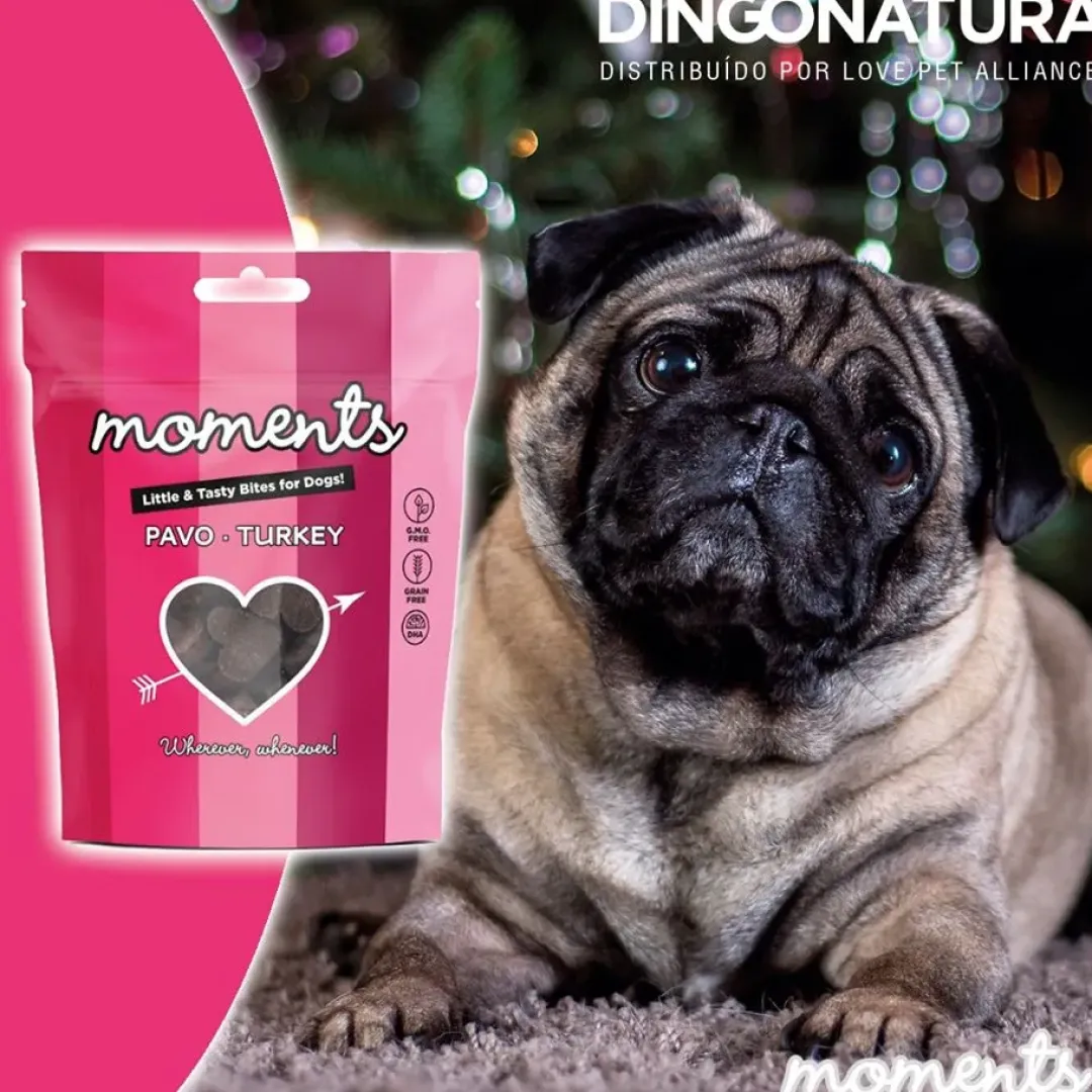 Natura Diet Super premium Hunde & kattefoder Moments hundesnack Kalkun 60 g - naturlige hundegodbidder