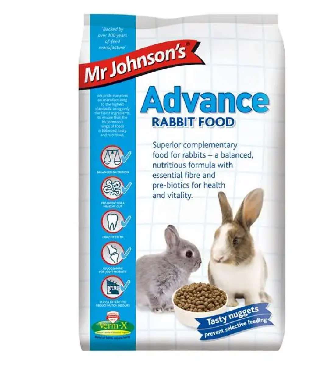 Mr Johnson - kvalitets gnaverfoder Mr Johnson Kaninfoder Advance Rabbit 3 kg